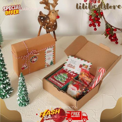 Mini Hampers Natal isi Bricks, Cookies, Permen - Kado Natal Anak - Souvenir Sekolah Minggu New