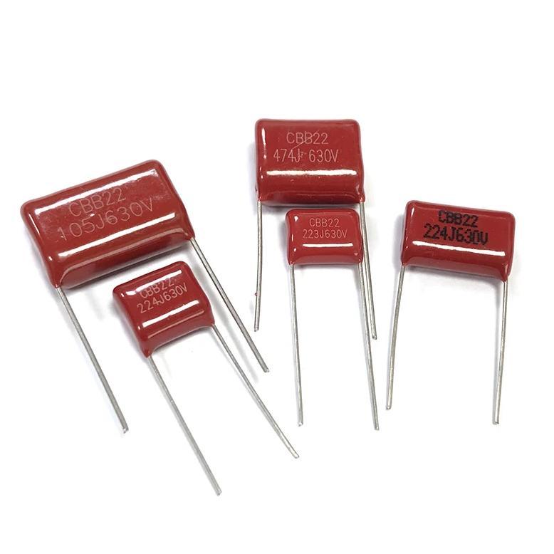 10pcs CBB Polypropylene Film Capacitor 630v 103J 104J 105J 124J 125J 153J 154J 155J 183J 185J 223J 2