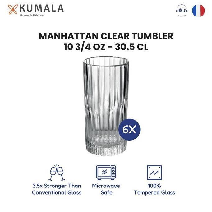 Bestone- DURALEX Manhattan Highball 305 ml - Gelas Kopi Teh Kaca - Whiskey Coffee Tea Glass Mug