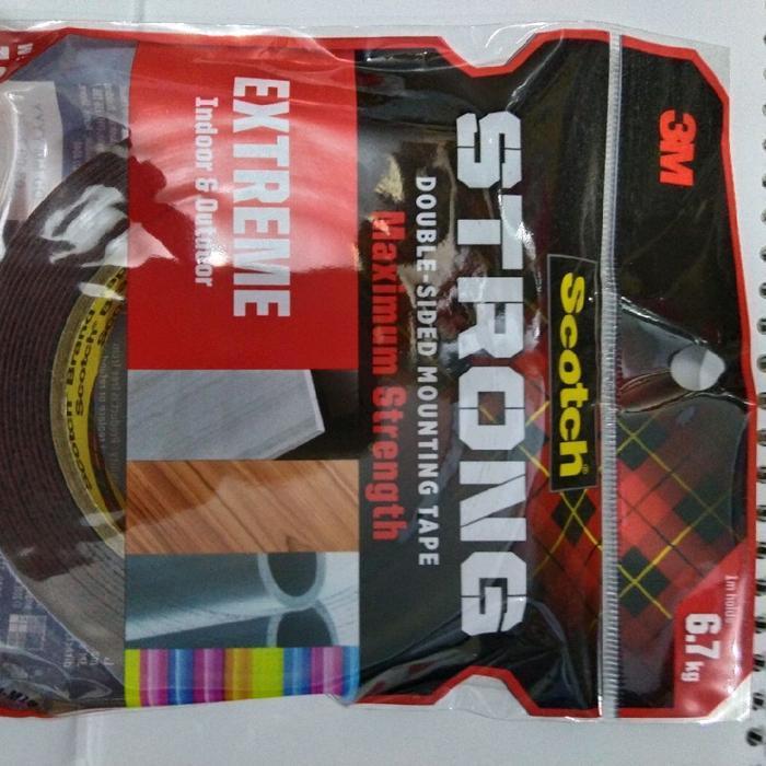 PROMO Double Tape 3 M Extreme 414-M19 19mmx4meter Lem bolak balik Outdoor Mounting Lem super kuat