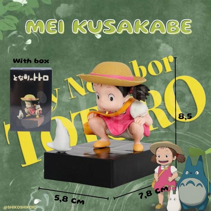 Fgttr Figure Tonari No Totoro Mei Kusakabe Cute Girl Kids Playing With Shiro Action Figur Figurine G