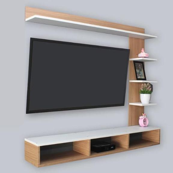 GNL Dekorasi Rak tv tempel minimalis 32inc - 43 inc / bagdrop tv dinding / hiasan dinding ruang tv /