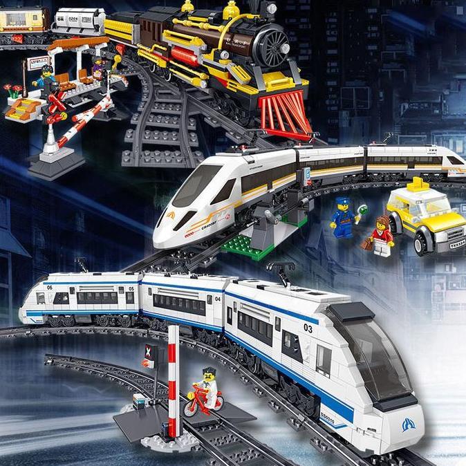 Ready  blok yang dapat dilepas/mainan kereta api/kereta balok/rel kereta api /brick train/kereta api