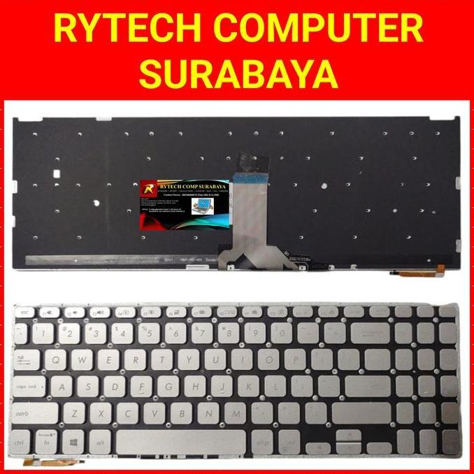 Keyboard Asus Vivobook 15 A516E A516EA A516EAO A516EP A516EPO A516M A516MAO TOMBOL POWER SILVER BACK