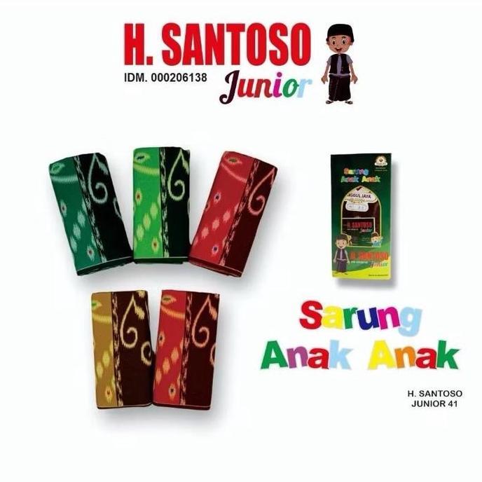 Sarung Tenun ANAK- ANAK H. SANTOSO / Sarung JUNIOR TK SD ( 100 % ORIGINAL H.SANTOSO )