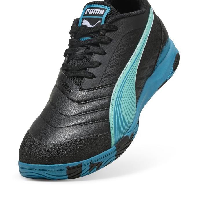 Puma Sepatu Futsal Pria Ibero Iv Black-Aquatic-Tropical Blue-White