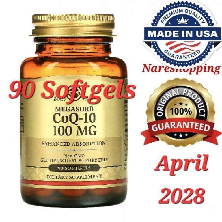 Solgar Usa Megasorb Coq-10 100 Mg 90 Softgels Coenzyme Coq10 Ubiquinone Original