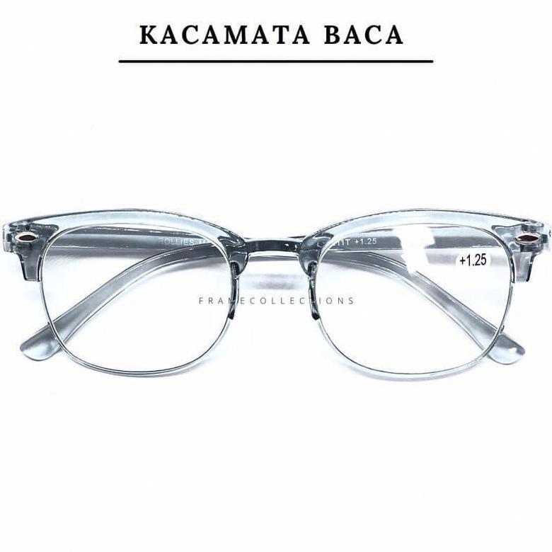 KACAMATA PLUS/ KACA MATA BACA FRAME TRANSPARAN LENSA SUPER FOKUS KACAMATA WANITA DAN PRIA