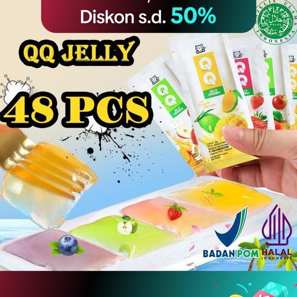 Qq Jelly Permen Isi 48 Pcs Ada Free Kotak Kemasan 2 Rasa Yougurt Mangga  Yoghurt Stoberi Dan Apel Ca