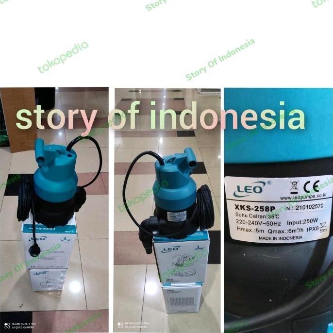 Mesin Pompa Celup Non Otomatis Sedot Kolam Air Banjir Leo 250 W Terbatas