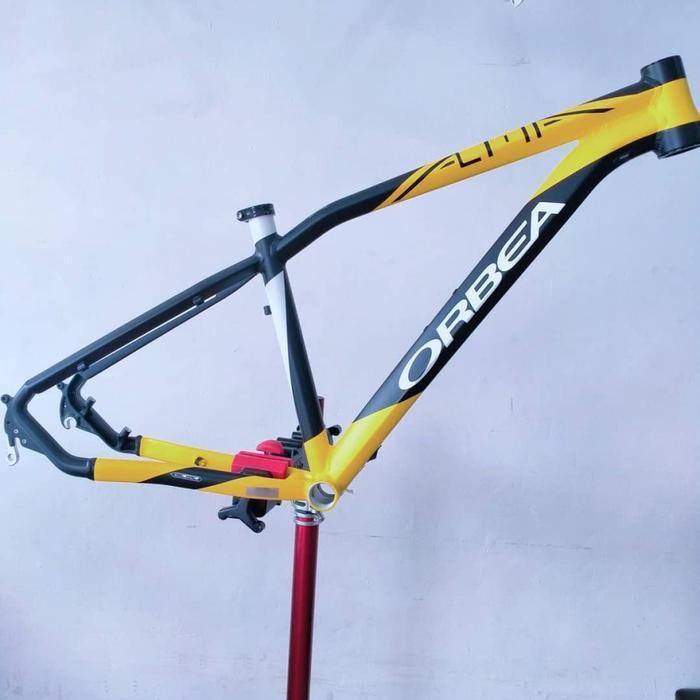 Frame Sepeda Mtb 27.5 Inch Frame Orbea Alma Black Yellow Nos Original Dan Terpercaya