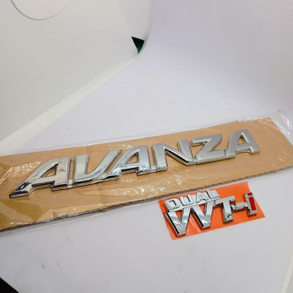 Emblem Logo Tulisan Avanza & Dual Vvti Original