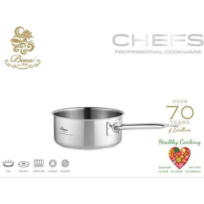 promo SHALLOW SAUCE PAN BRAND BIMA CHEFS / PAN STAINLESS STEEL / PAN INDUCTION / PANCI / PENGGORENGA