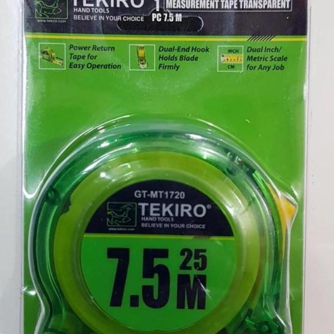 HEROSOV Meteran Tekiro 7.5 Meter Transparan Measuring
