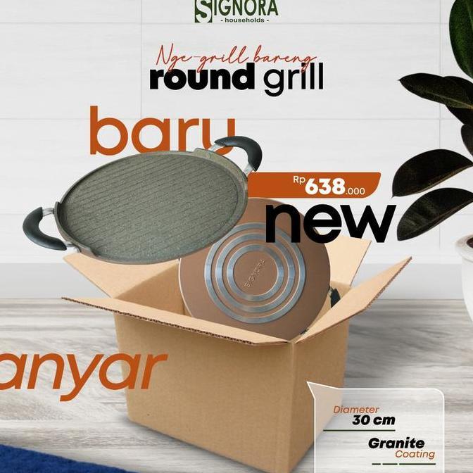 promo Signora Round Grill Pan Alat Panggang terlaris