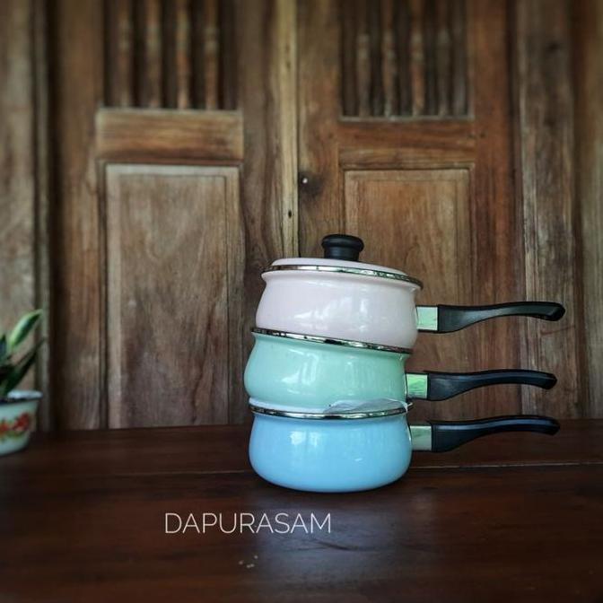 promo Panci Ganggang Polos 16cm Enamel Style Souce pan terlaris