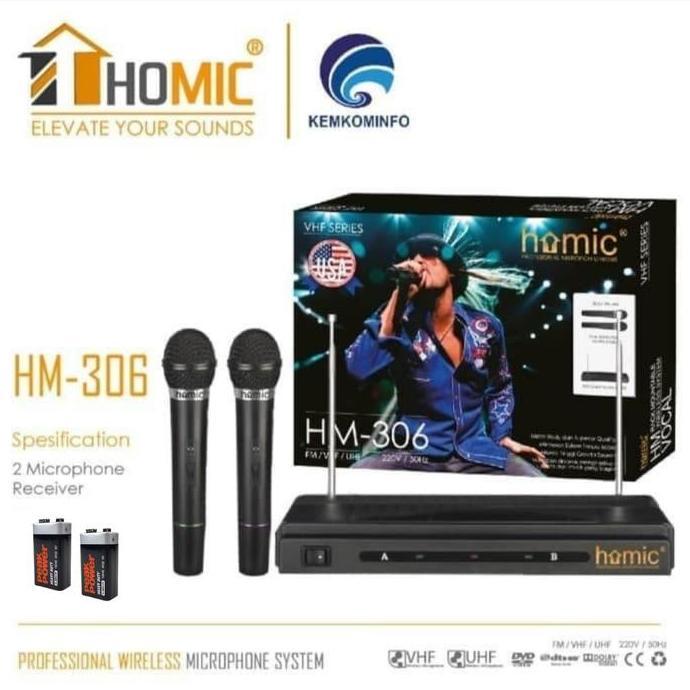 Mic Wireless Double Microphone/Mic Tanpa Kabel/Microphone Wireless