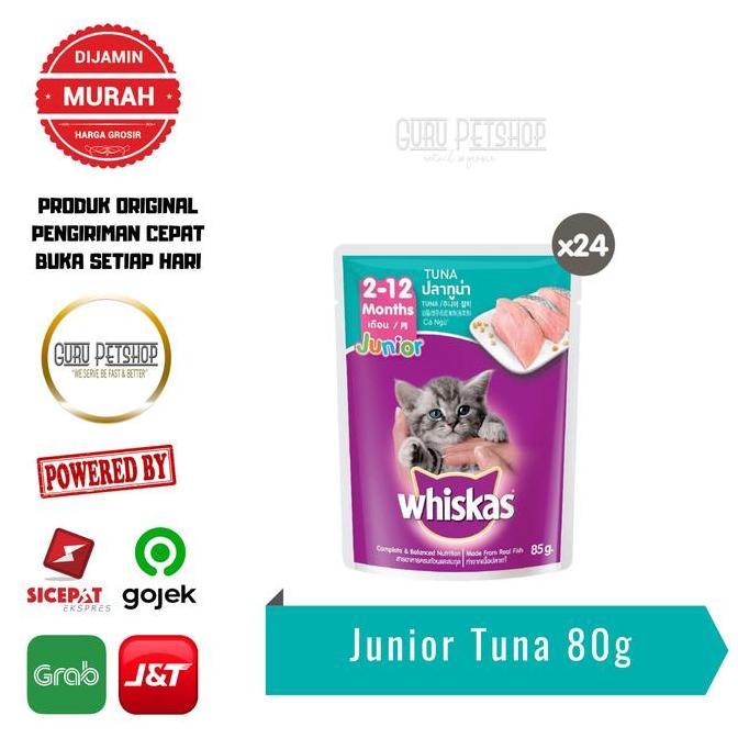 Whiskas Pouch 1 Dus isi 24 Whiskas Junior Whiskas Tuna Whiskas Sachet