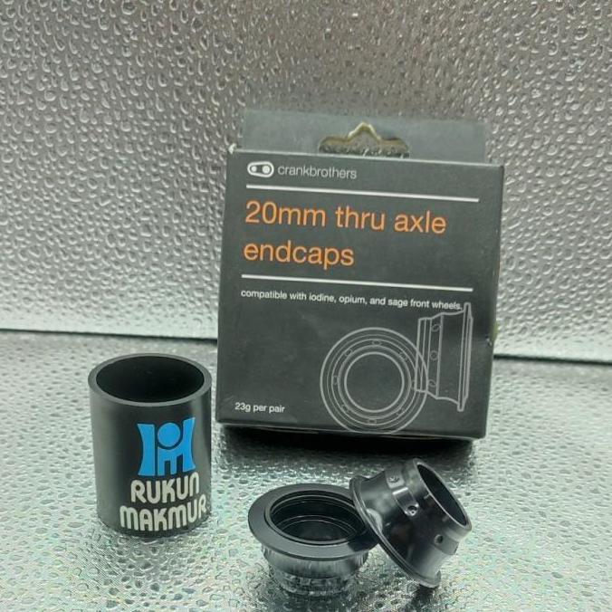 TERBARU Crankbrothers 20mm TA Thru Axle Front Wheel End Cap - Iodine Opium Sage Wheelset CrankBrothe