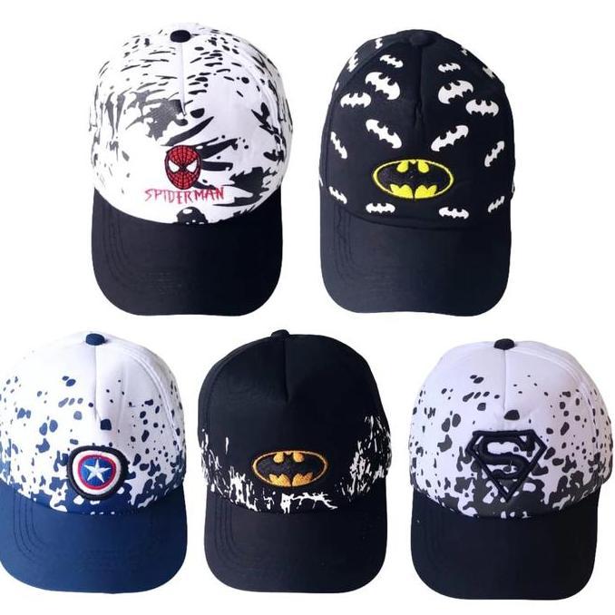 ASLI Topi Anak Laki Laki umur 2 3 4 5 6 tahun karakter superhero keren lucu READY STOCK