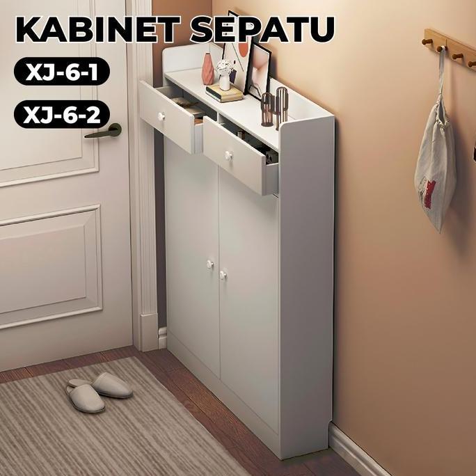 YGM PROMO Rak Sepatu Kayu Rak Lemari Serbaguna Sepatu Tertutup Rak Sepatu Kayu Minimalis Furniture X