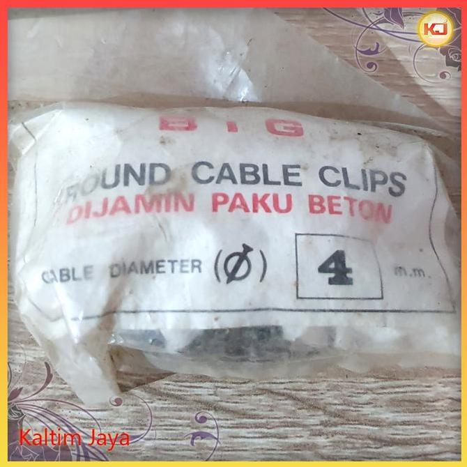 yang dicari@@@@] Klem Kabel Listrik Plastik Paku Beton 4mm / 4 mm Cable Clip no.4