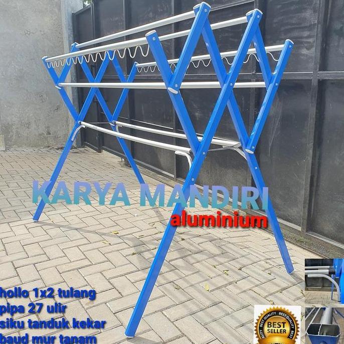 SIAPKIRIM JEMURAN BAJU ALUMINIUM SUPER BESAR / JEMURAN LIPAT / TULANG / TURBO READY STOCK