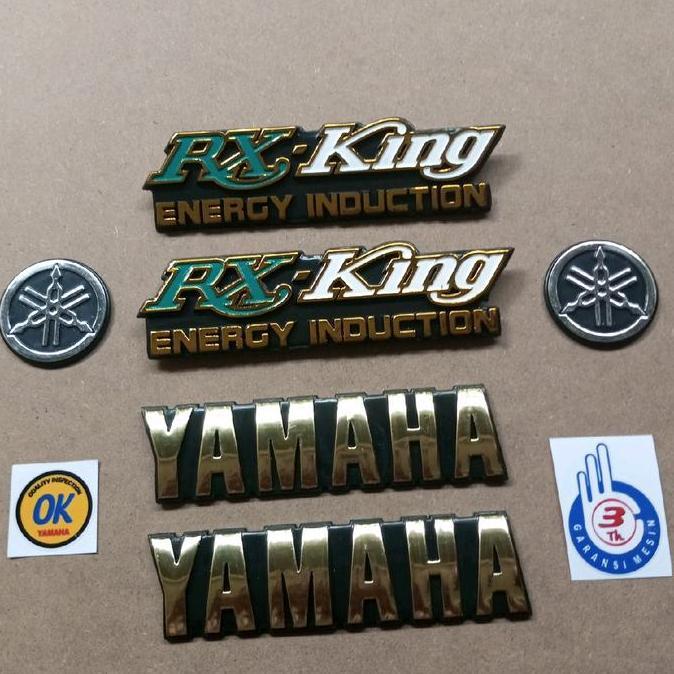 set logo emblem yamaha rx king timbul, emblem box rx king emblem tangki rx king TERMURAH