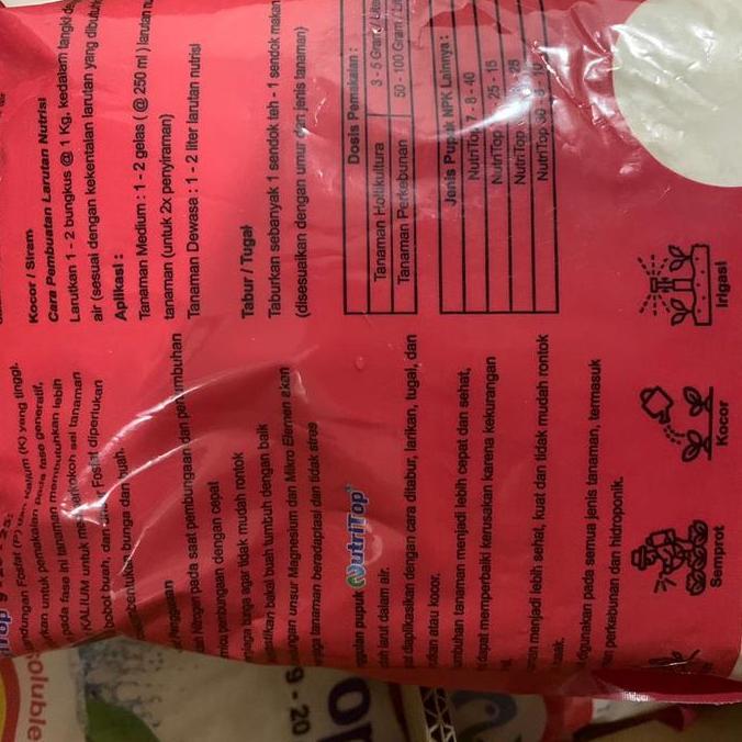 Pupuk Nutritop Npk Profesional 9-20-25 1 Kg Npk  Professional  9  25  25