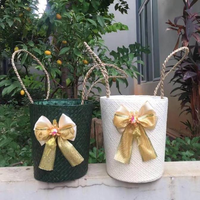 Tas Keranjang Parcel/ Tas Hampers Kue Kering /Tas Anyaman Pandan