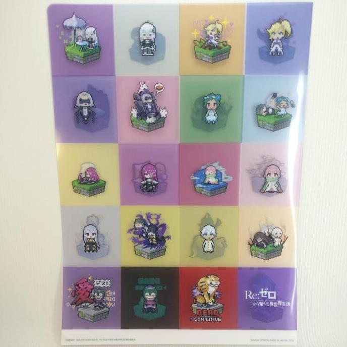 Ichiban Kuji Re:zero clear file ram rem Emilia echidna A4 poster anime