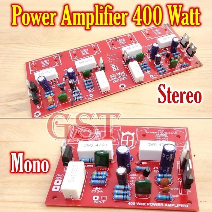 Promo kit Driver Power Amplifier 400W Mono stereo Safari Sanken 400 Watt ampli Diskon