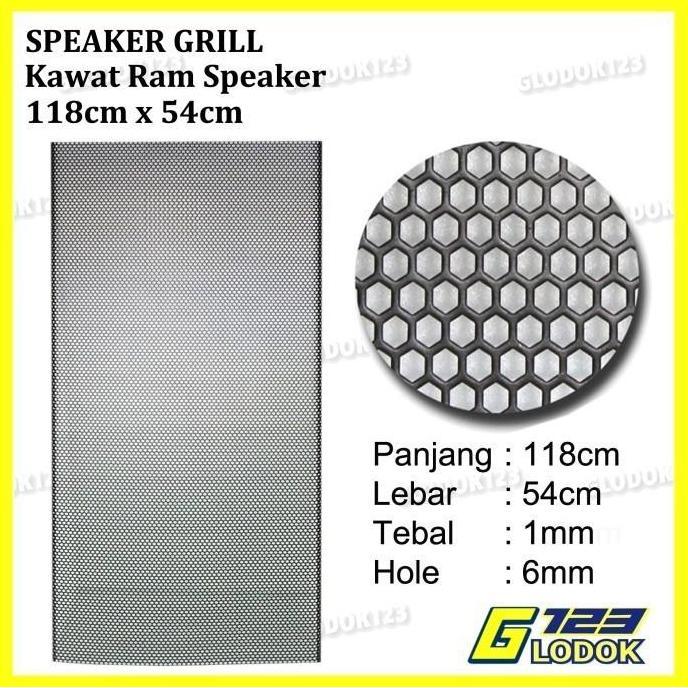 Promo Ram Grill Speaker Kawat Jaring Tutup Kotak Box Plat Besi Hexagonal Diskon
