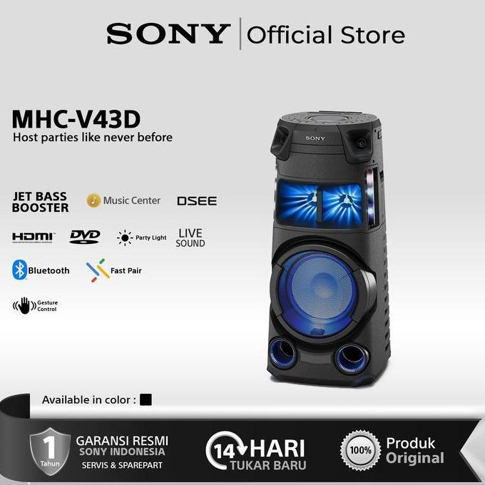 Promo SONY MHC V43D / MHC V43D / V43D High Power Audio System Bluetooth Diskon
