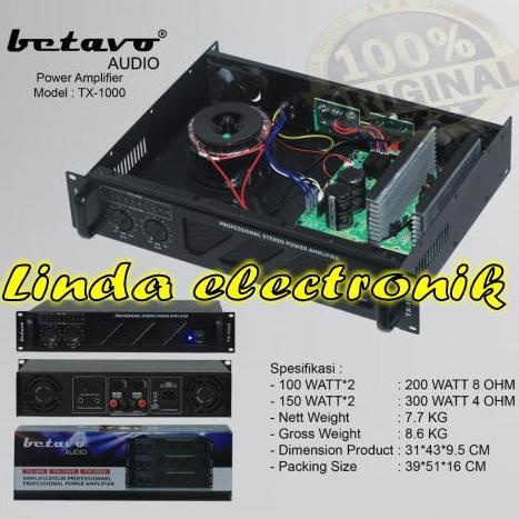 Promo amplifier power betavo tx 1000 betavo tx1000 garansi resmi 1 tahun Diskon