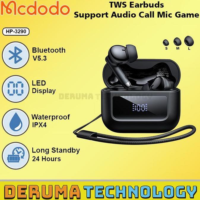 Promo MCDODO TWS B04 True Wireless Earphone Mini Earbuds Earphone Headset Bluetooth 5.3 Open Mic Gam