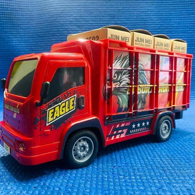 daffasafera - Mainan Anak Mobil Remot RC Truk dan Bis Terbaru dengan Lampu Klakson Teloled Miniatur 