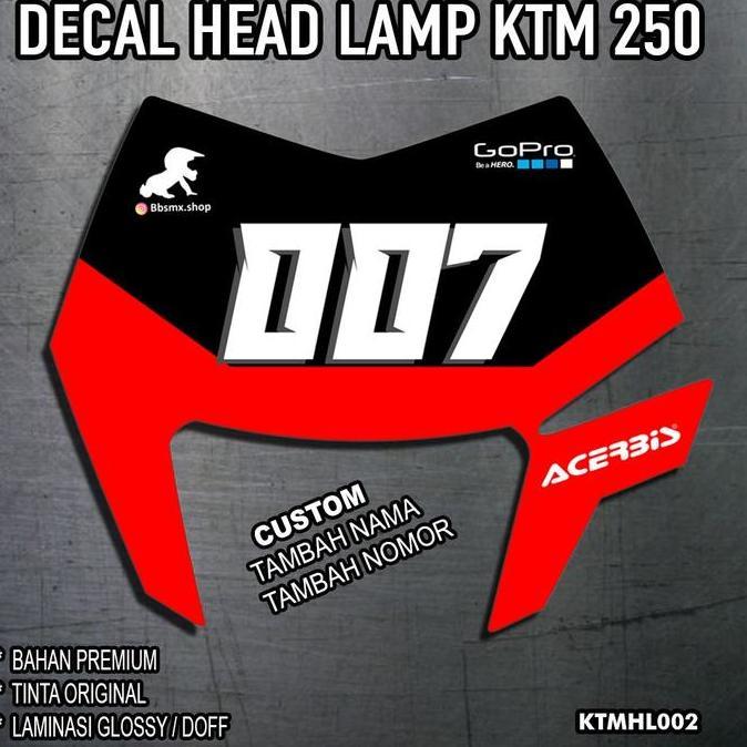 Decal   Head   Lamp   KTM    250