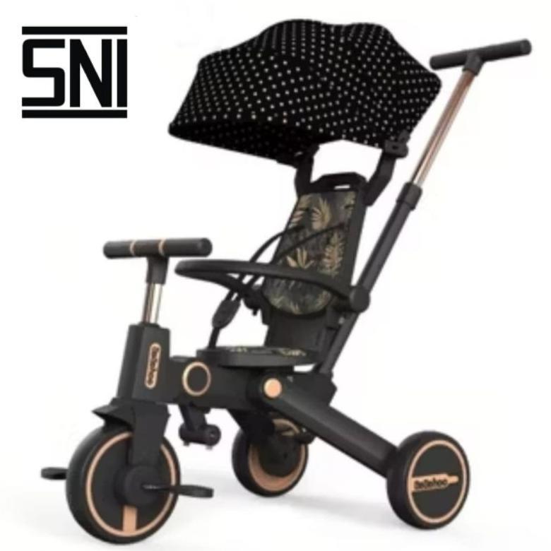 (Model Terbaru)Bebehoo Generasi2 7 in 1 Sepeda Roda Tiga  Lipat/Folding Trike Bayi sepeda anak