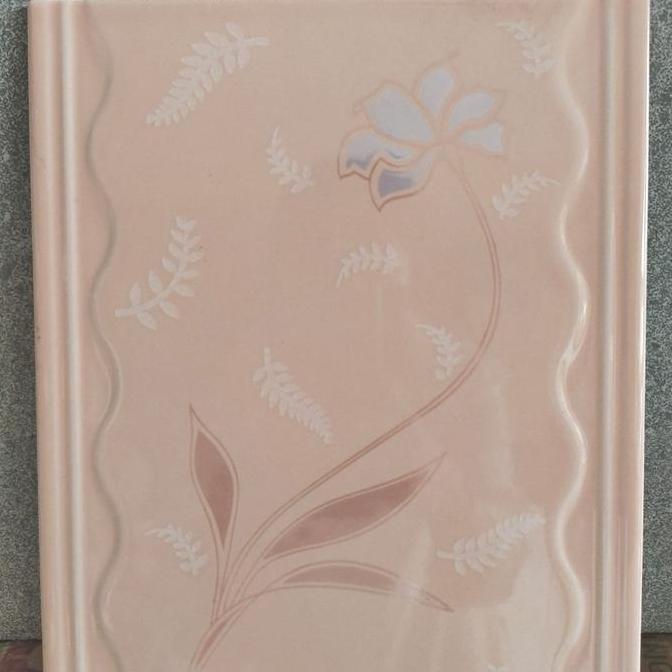 KERAMIK 20X25 BIRU MUDA CREAM GLOSSY / KERAMIK DINDING