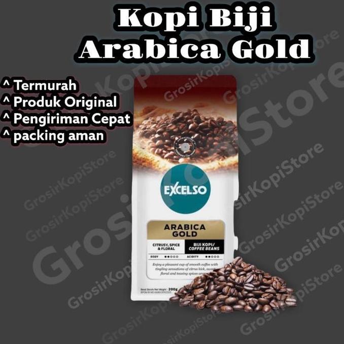 Ready Kopi Excelso Arabica gold Biji 200g- Coffee Bean Excelso