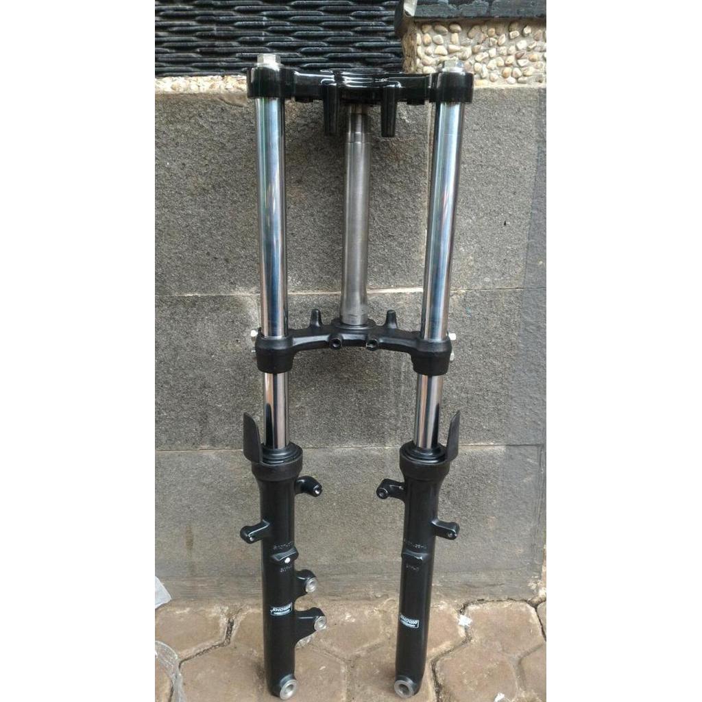 shock arm fork depan assy satria fu ori ckd