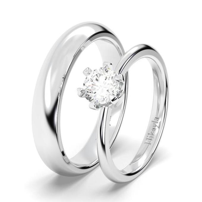 Nikayla Jewelry - Cincin Couple Emas & Perak Luxury Queen