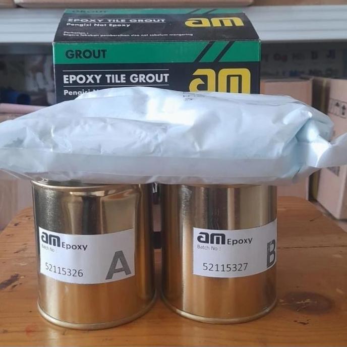 am 55 tile grout epoxy White pengisi nat epoxy