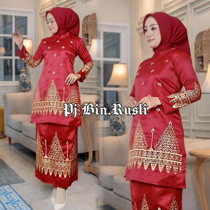 Setelan Baju Kurung Brodir Sattin Bridal Terlaris Kebaya Melayu Modern Kebaya Baju Kurung Padang Ter