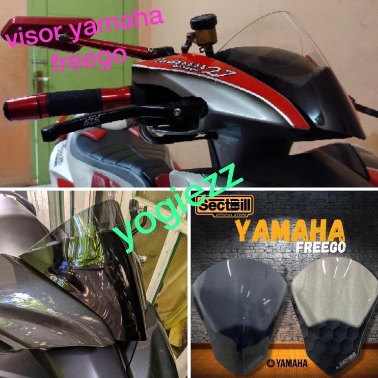 windshield yamaha freego 125 sectbill carbon visor flyscreen tameng depan freego 2020 2021