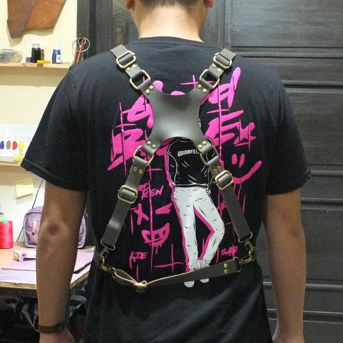 Apron Barista Celemek Kulit Asli Kanvas