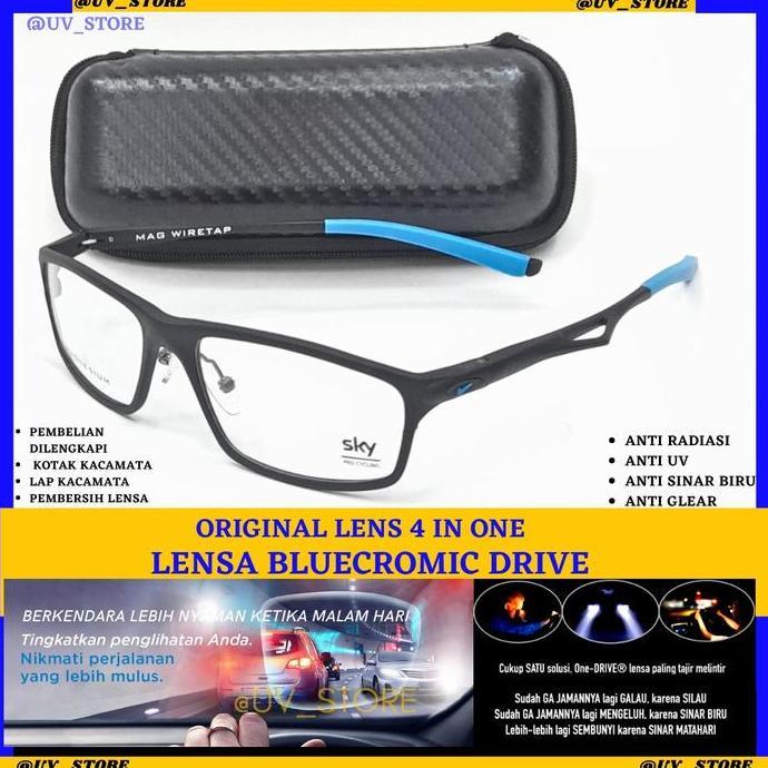 BLUECROMIC DRIVE 3 IN 1 Kacamata Pria sporty Lensa Bluecromic Minus