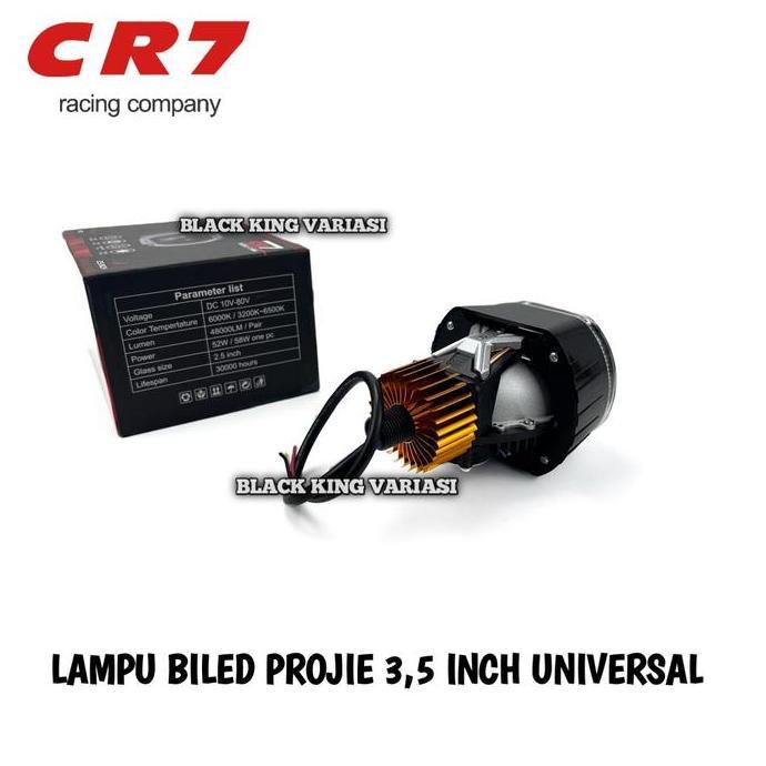 Lampu Projie Biled 3,5 inch Universal Biled Projie 3.5 inch Cahaya Flat Cut Lampu Utama Motor Projie