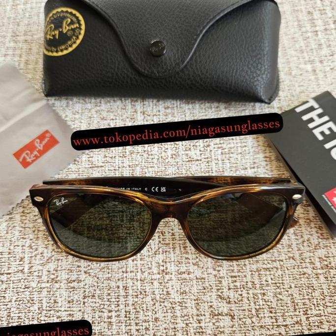 Kacamata Rayban New Wayfarer Tortoise Glossy Lens Green Second Orinal